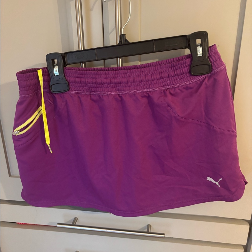 Puma Violet Skort with Bright Yellow Details